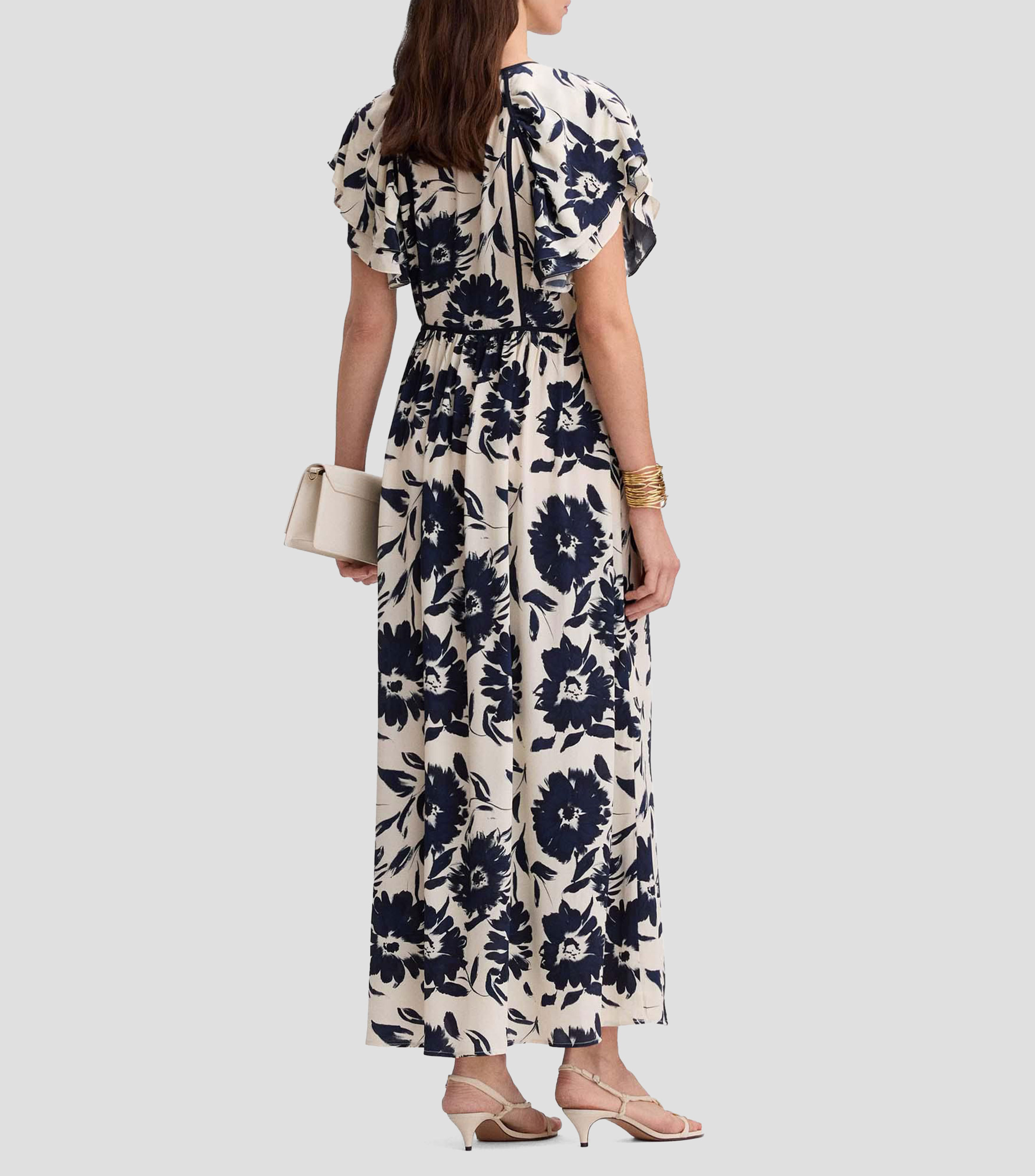 Vestido midi estampado Mujer